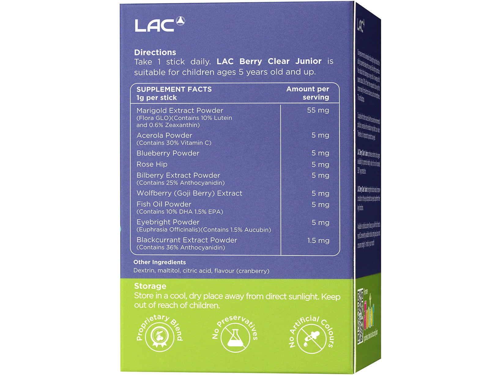 Berry Clear® Junior - การป้องกันดวงตาที่อุดมด้วยสารต้านอนุมูลอิสระ