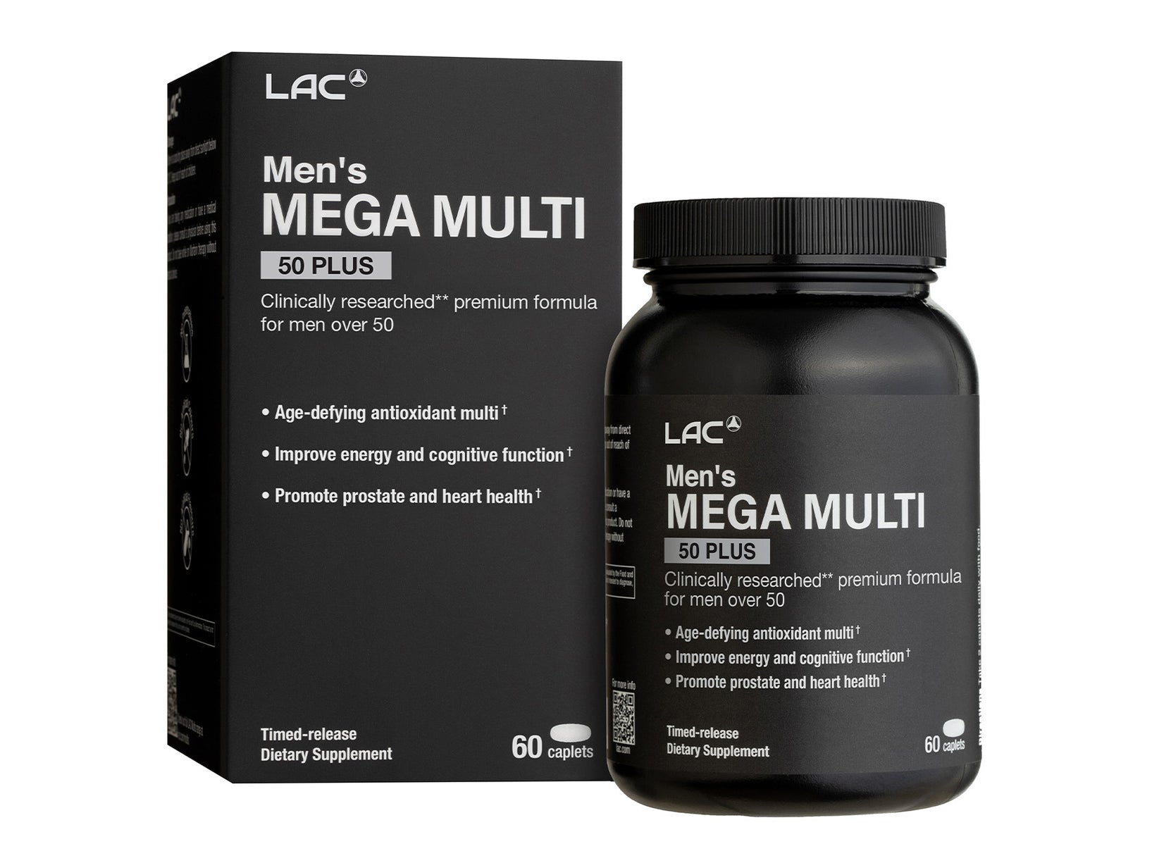 LAC Men's Mega Multi 50 Plus (60 caplets)