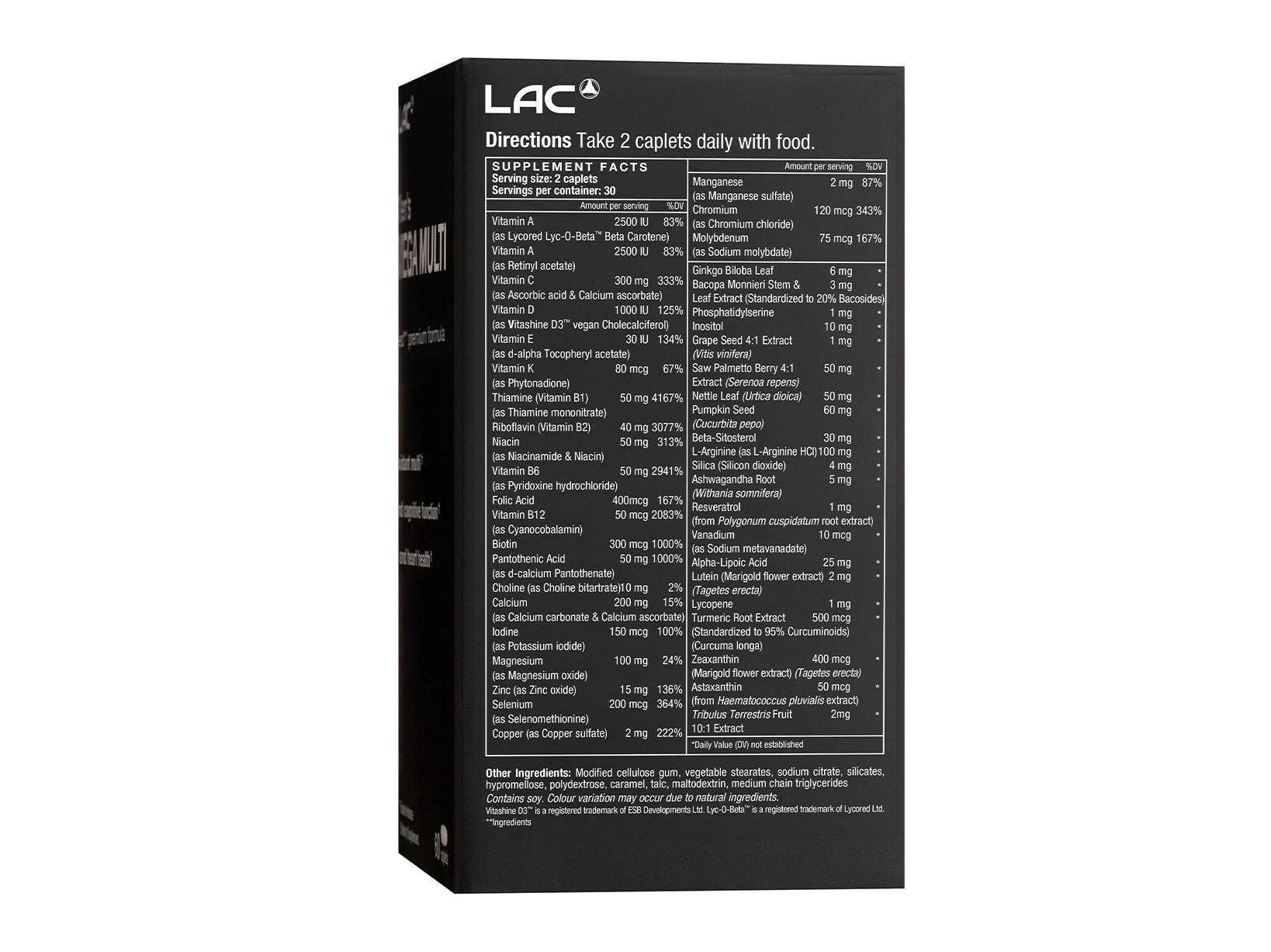 LAC Men's Mega Multi 50 Plus (60 caplets)