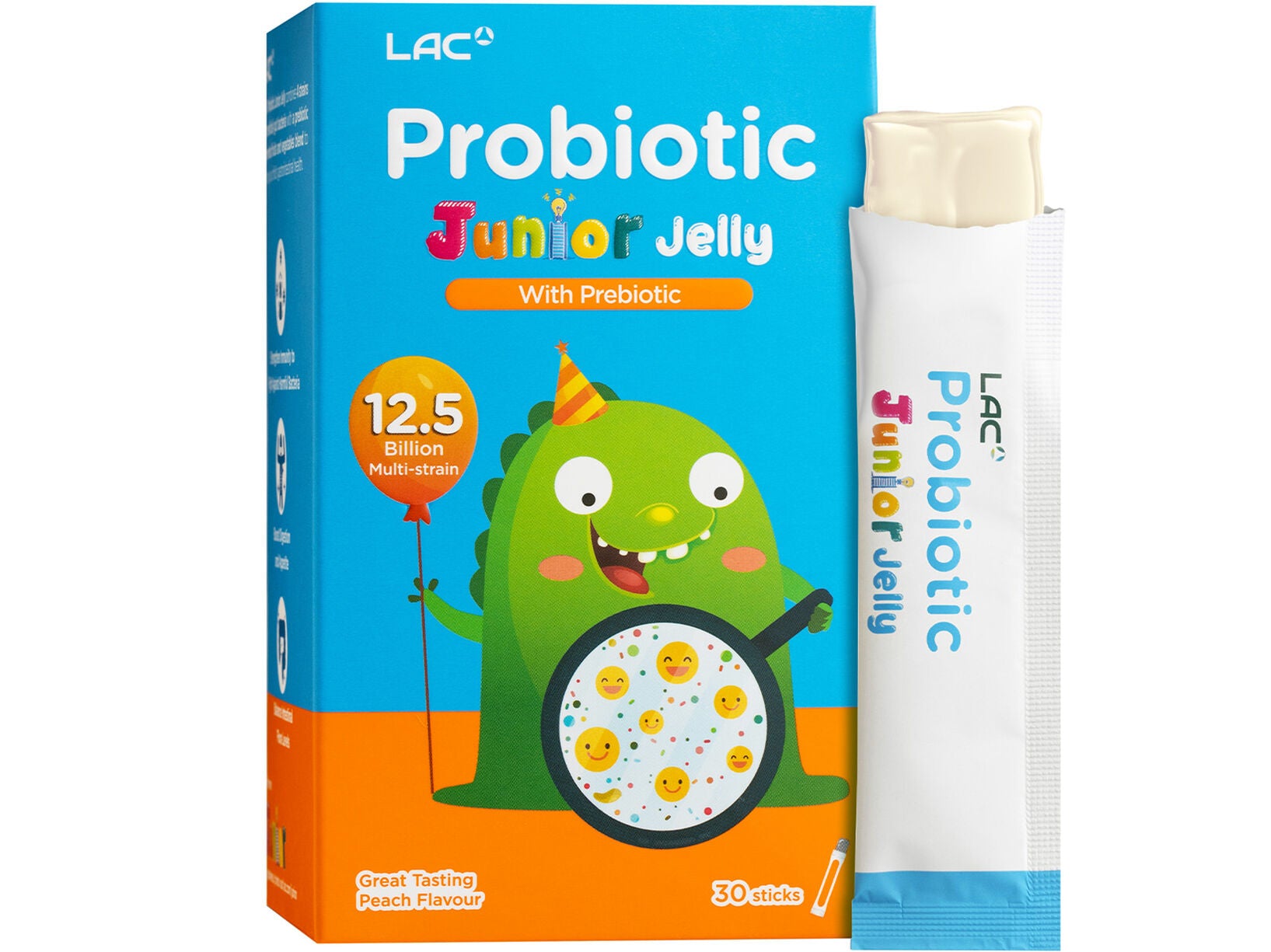 LAC Probiotic Junior Jelly Sticks -1 2.5 Billion CFU with Prebiotic