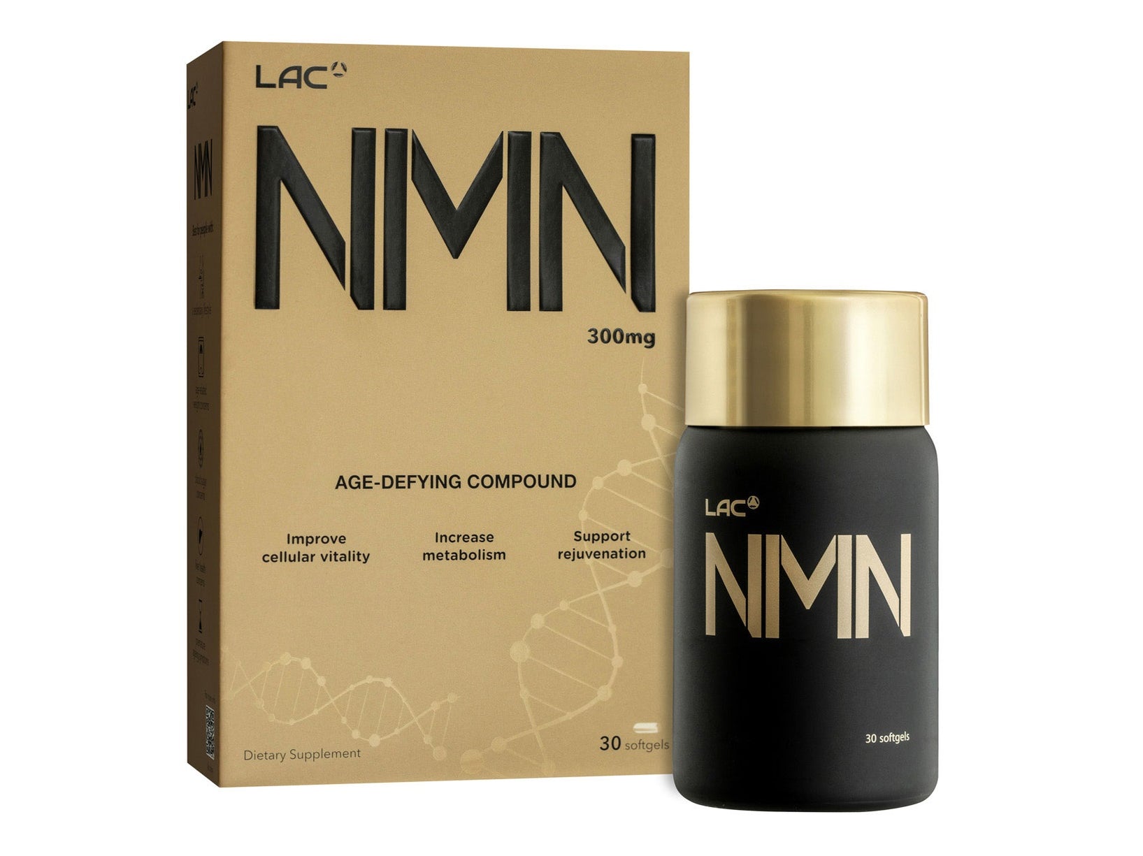LAC Anti-Ageing NMN 300mg - Ultimate NAD+ Booster (30 softgels)