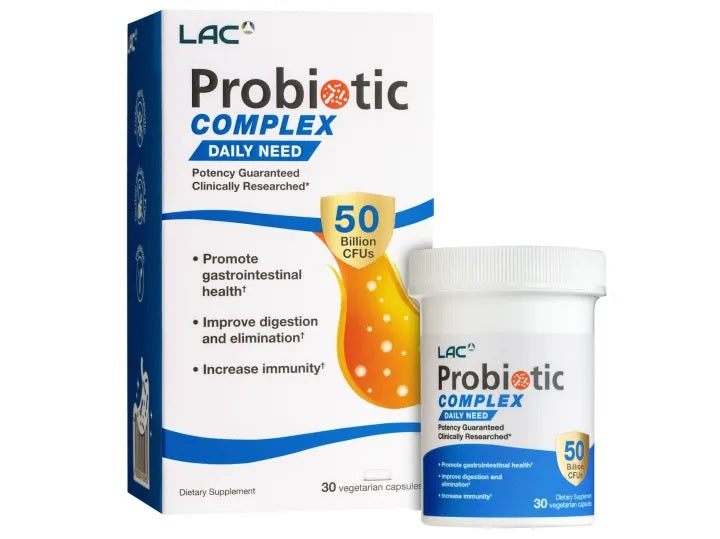 LAC Probiotic Complex 50 Billion CFU - Higher Support (30 vegetarian capsules)