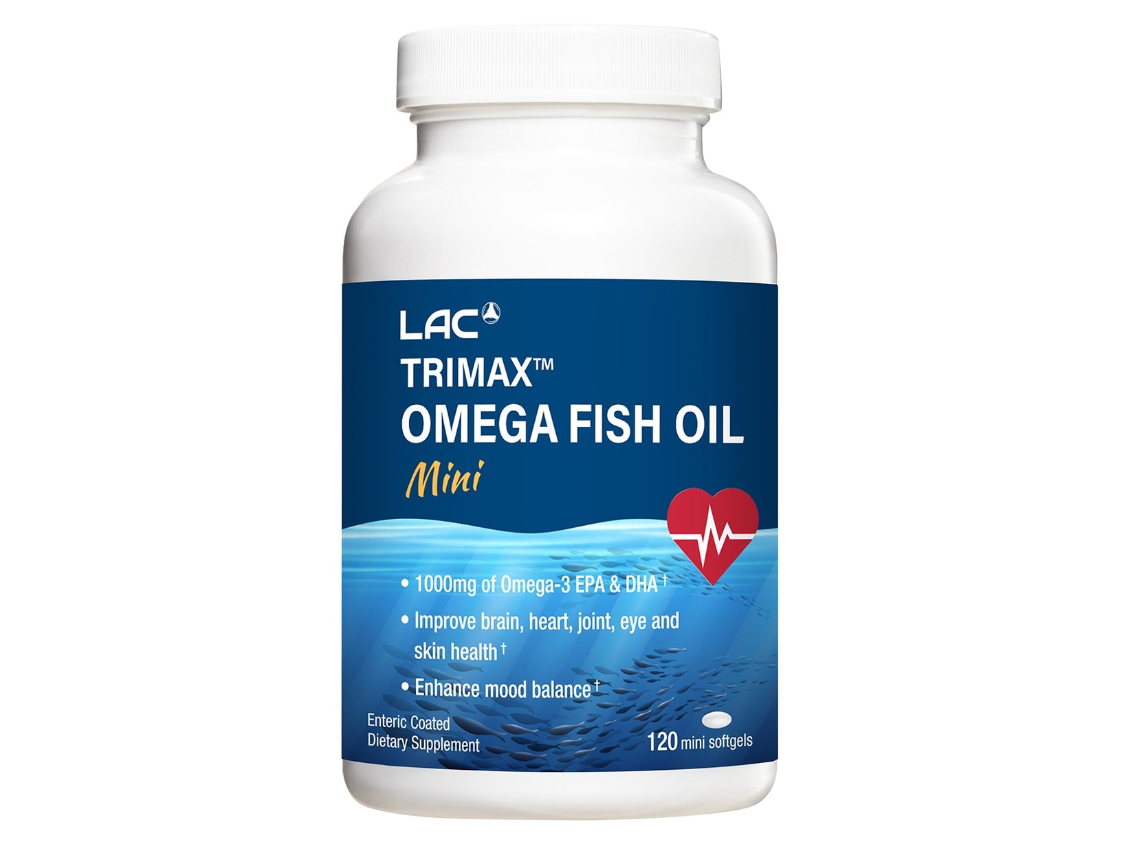 LAC Omegas & Fish Oil Trimax™ Omega Fish Oil Mini 1000mg (120 mini softgels)