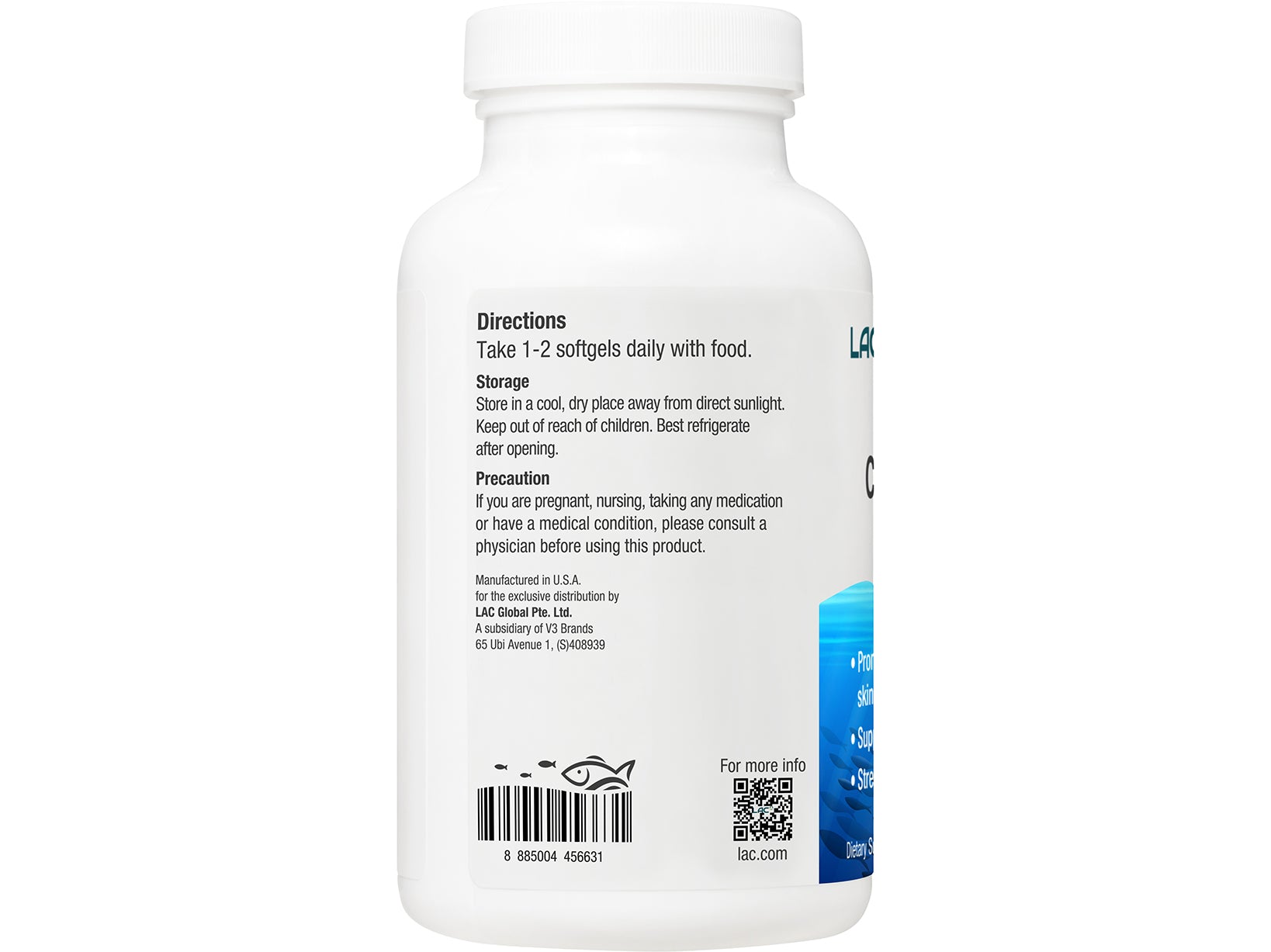 LAC Cod Liver Oil | น้ำมันตับปลา | เสริมโภชนาการโอเมก้า + วิตามินจากธรรมชาติ | ทานง่าย