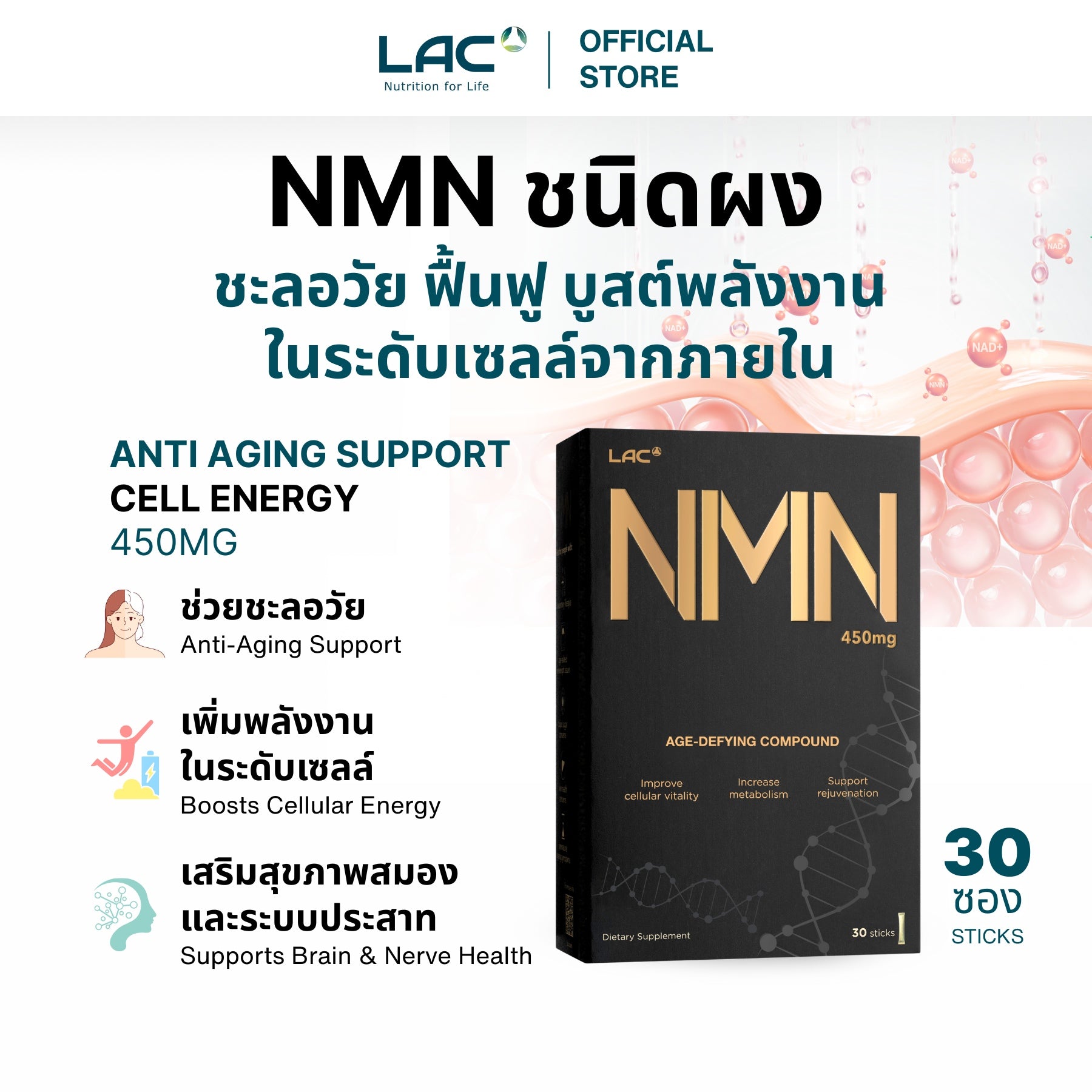 NMN 450 มก. - Ultimate NAD+ Booster