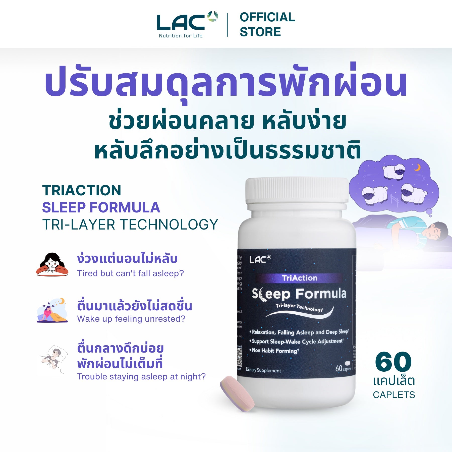 Triaction Sleep Formula - Tri -Layer Sleep Technology