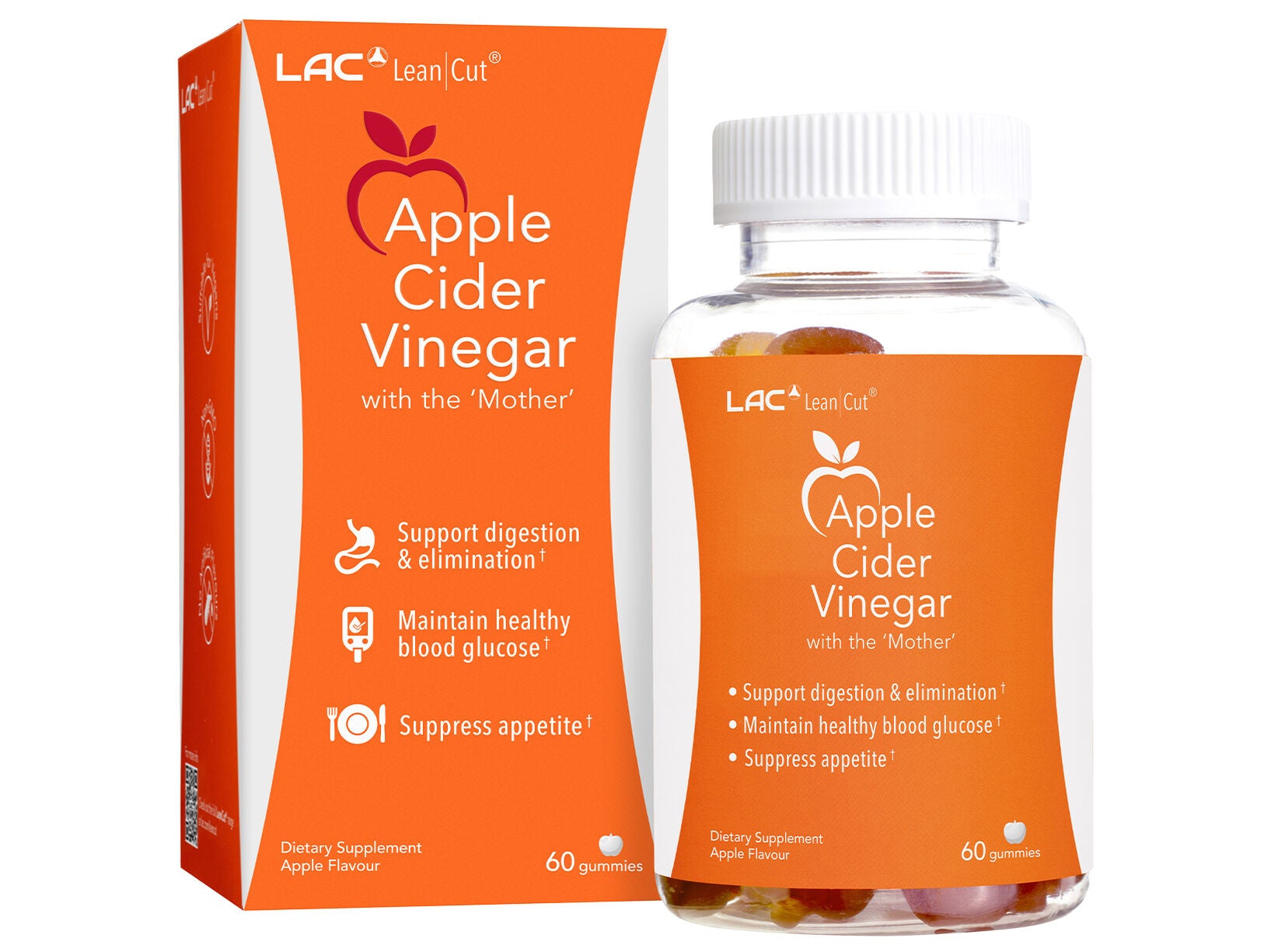LAC Apple Cider Vinegar - with the "Mother" (60 gummies)