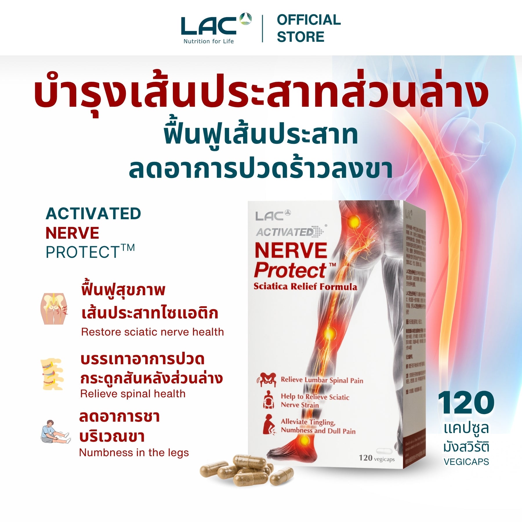 Nerve Protect ™ - สูตรบรรเทาอาการปวดตะโพก