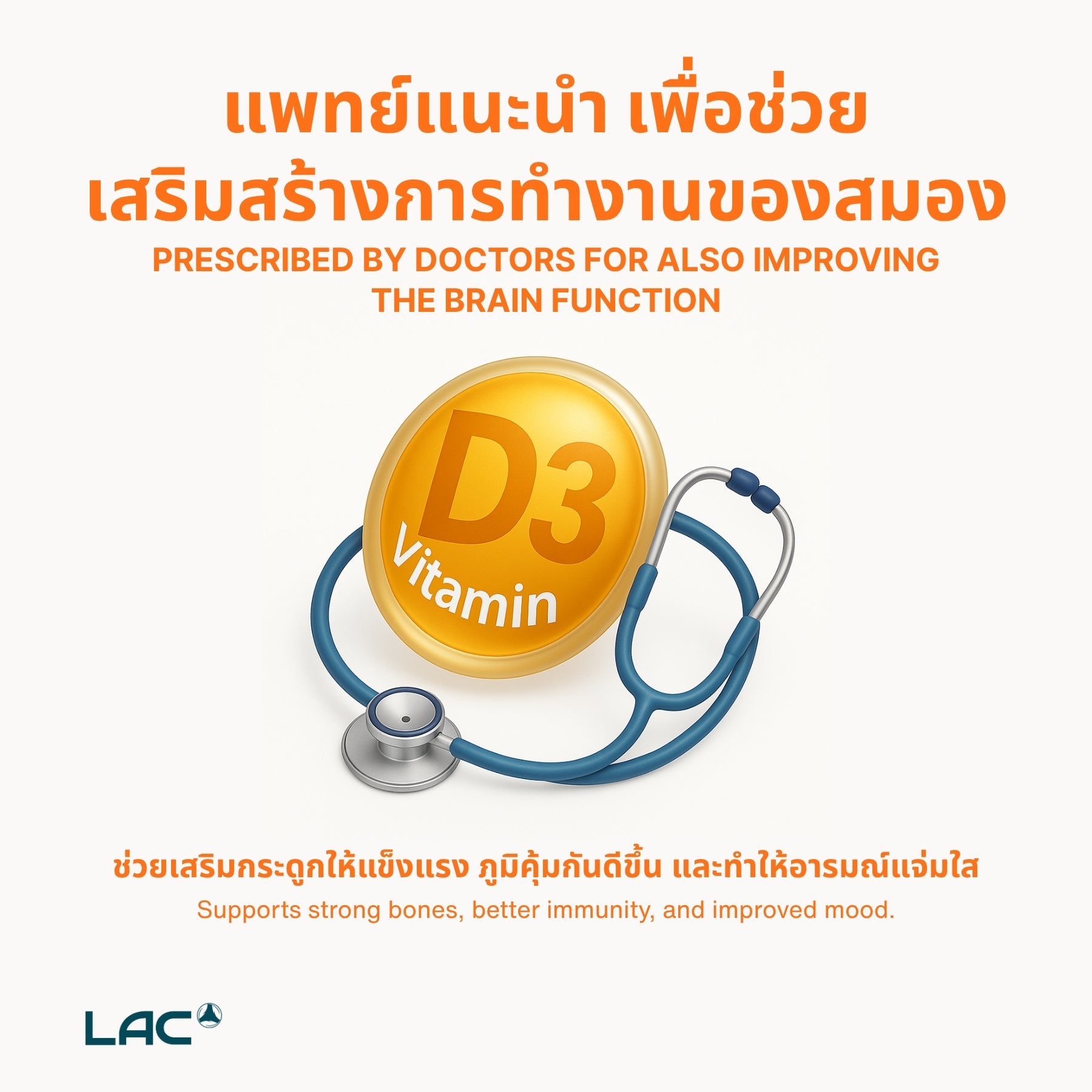 LAC Vitamin D3 1000 IU - 180 Softgels