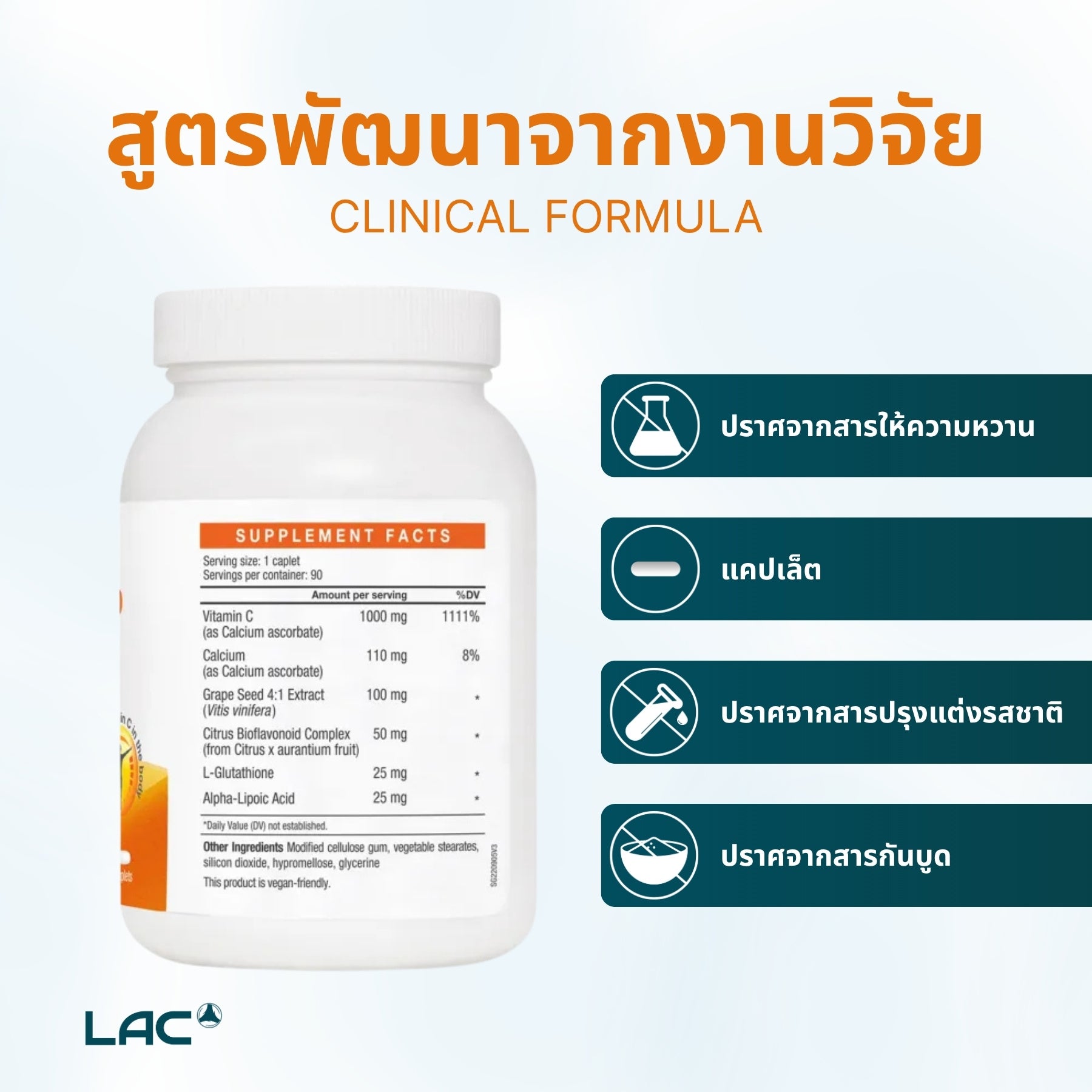 LAC TriAction C 1000 - Timed-Release 90 Caplets