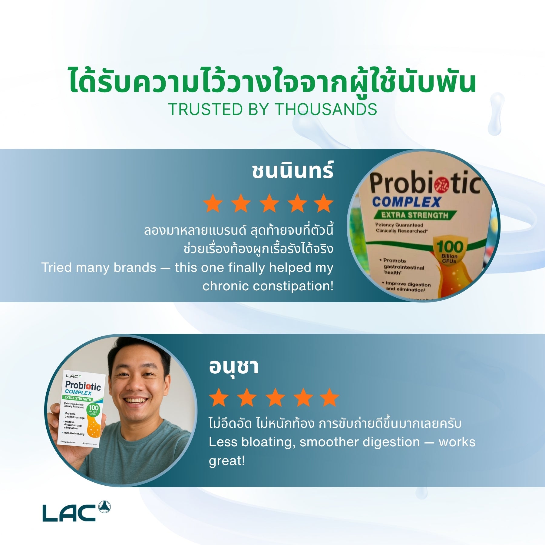 โปรไบโอติกคอมเพล็กซ์ 100 พันล้าน CFU - การสนับสนุนขั้นสูงสุด