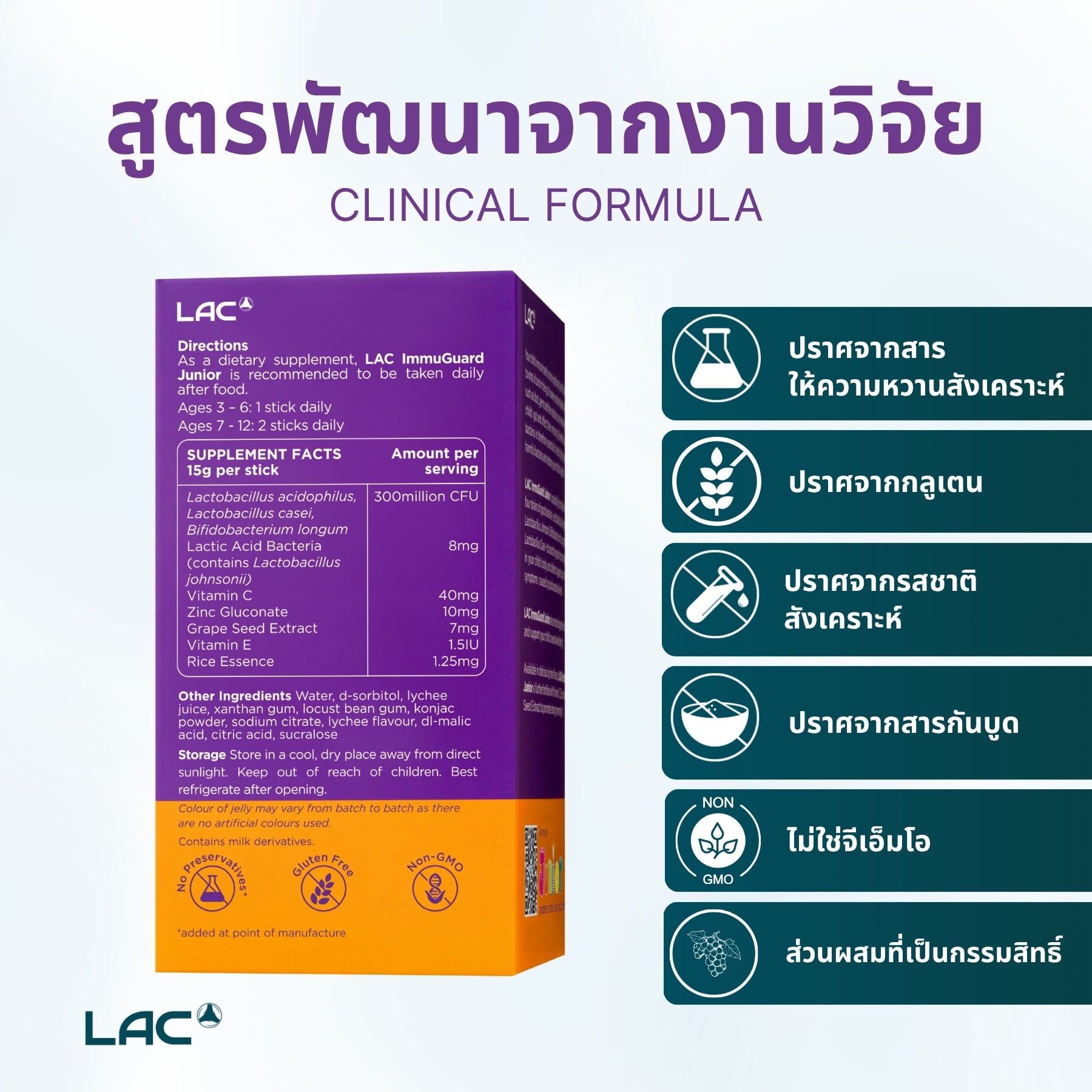Immuguard ™ Junior - การสนับสนุนภูมิคุ้มกันและระบบย่อยอาหารที่สมบูรณ์